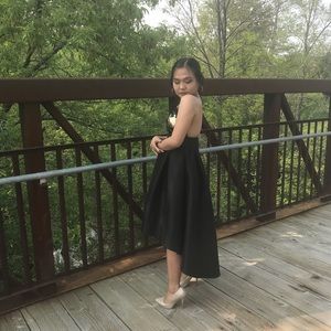 Gold and Black Sequined Dress